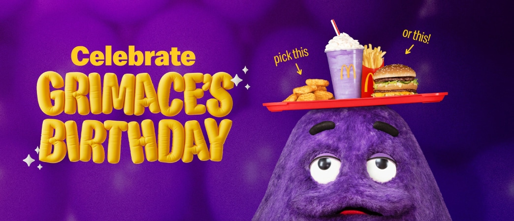 McDonald's Grimace Turns Birthday Boss